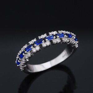 🍁 Dainty Gems Full Around Zircon Trendy Eternity Fashion Rings for Women, PD460